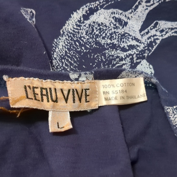 Vintage L'EAU VIVE Large tank top animals - Picture 8 of 8